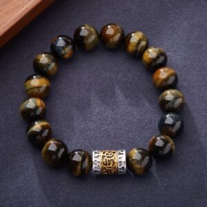 For When You Need Quiet Warmth | Tiger Eye Six True Words Courage Bracelet | AetherFate