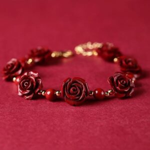For When You Need Gentle Warmth | Cinnabar Rose Blessing Bracelet | AetherFate