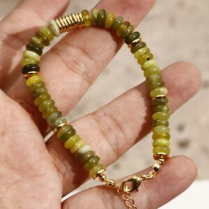 For When You Need Quiet Wisdom | Gild Cyan Jade Success Bracelet | AetherFate