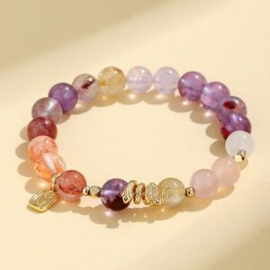 Amethyst & Crystal Bracelet | Your Quiet Daily Anchor for Quiet Calm | AetherFate