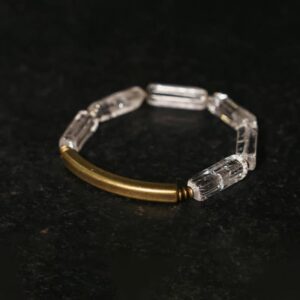 For When You Need Quiet Connection | Square White Crystal Copper Bracelet | AetherFate
