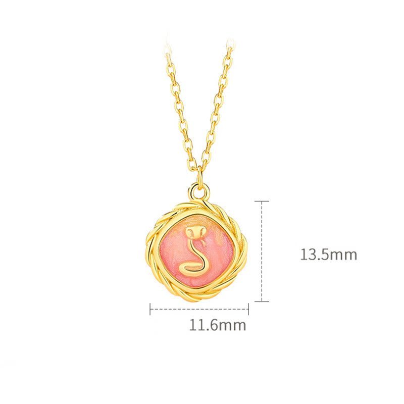 For When You Need Gentle Focus | Sterling Silver Year Of The Snake Golden Snake Bracelet Necklace Pendant | AetherFate - Image 7