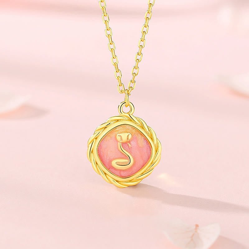 For When You Need Gentle Focus | Sterling Silver Year Of The Snake Golden Snake Bracelet Necklace Pendant | AetherFate