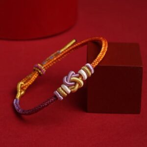 For When You Need Quiet Presence | Colorful String Heart Knot Braided Bracelet | AetherFate