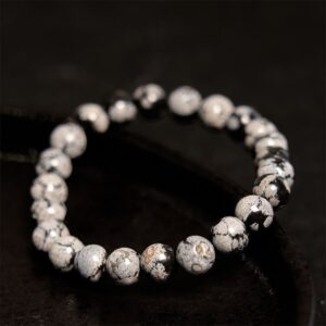 Buddha Stone Snowflake Obsidian Balance Bracelet | AetherFate