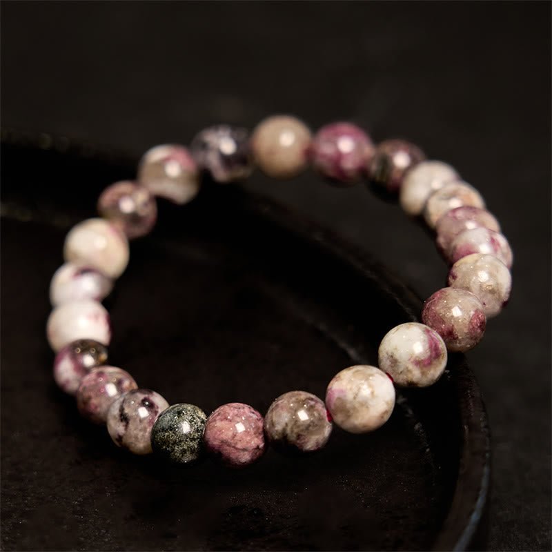 Buddha Stone Plum Blossom Tourmaline Balance Bracelet | AetherFate