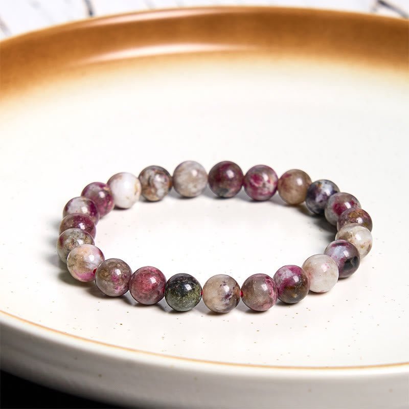 Buddha Stone Plum Blossom Tourmaline Balance Bracelet | AetherFate - Image 6