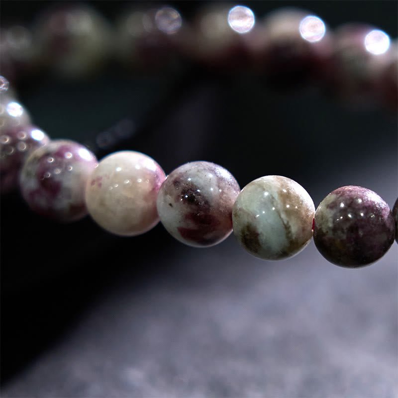 Buddha Stone Plum Blossom Tourmaline Balance Bracelet | AetherFate - Image 5
