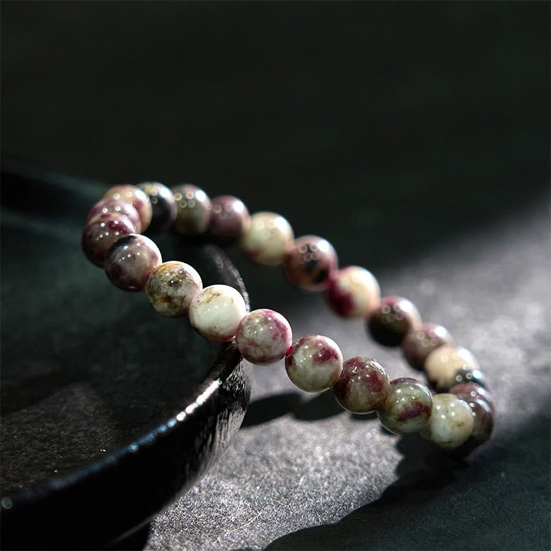 Buddha Stone Plum Blossom Tourmaline Balance Bracelet | AetherFate - Image 4