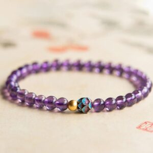 For When You Need Quiet Calm | Amethyst Lotus Awareness Bracelet | AetherFate