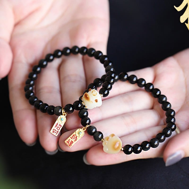 Obsidian Bracelet | Your Quiet Daily Anchor for Clarity & Grounding | AetherFate - Image 2
