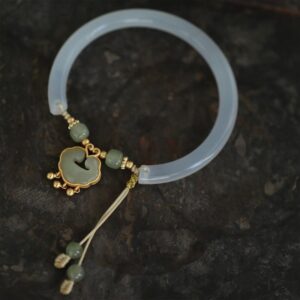For When You Need Quiet Wisdom — Jade & Chalcedony Bracelet | AetherFate