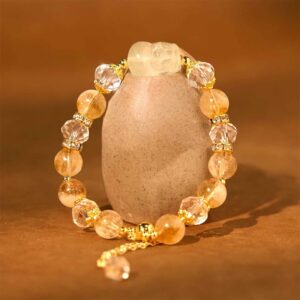 For When You Need Gentle Optimism | Citrine Wealth-attuned Prosperity Bracelet | AetherFate