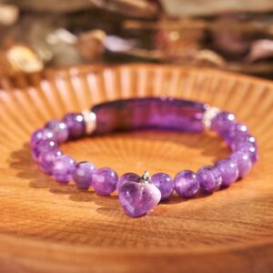 For When You Need Gentle Clarity | Quartz Love Heart Beads Bracelet | AetherFate