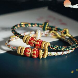 For When You Need Quiet Presence | Chinese Natal Buddha Colorful Strings Bracelet | AetherFate