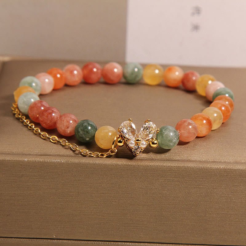Quiet Warmth, Worn Daily. Citrine & Crystal Bracelet by AetherFate - Image 2