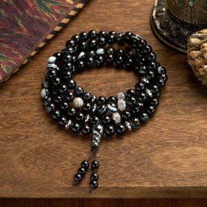 🔮 For When You Need Quiet Presence | 108 Mala Beads Stone Black Onyx Bracelet | AetherFate