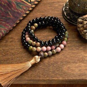 Steady Grounding, Worn Daily. Jasper & Rhodonite Bracelet by AetherFate