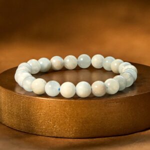 For When You Need Quiet Presence | Aquamarine Bead Bracelet | AetherFate