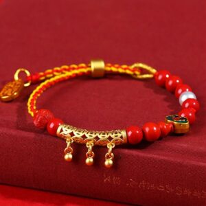For When You Need Gentle Warmth | Cinnabar Red String Bell Ruyi Brand Calm Bracelet | AetherFate