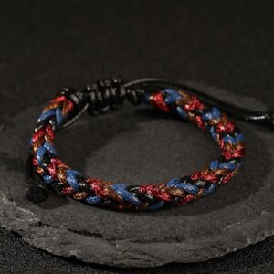 For When You Need Quiet Presence | Handmade Eight Thread Peace Knot Wax Cord Rope Braided Bracelet | AetherFate