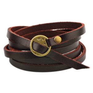 For When You Need Quiet Presence | Vintage Multi-layer Leather Buckle Confidence Bracelet | AetherFate