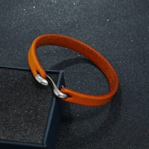 For When You Need Quiet Presence | Vintage Leather Plain Strength Buckle Bracelet | AetherFate
