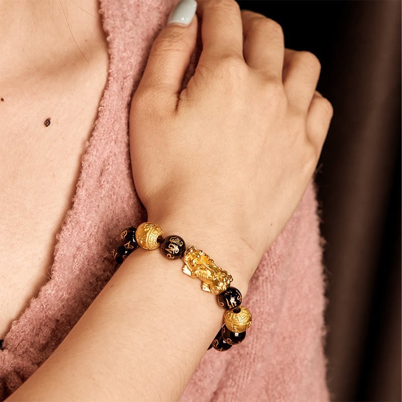 Inner Stillness, Worn Daily. space-warming Wealth-attuned Obsidian Bracelet | AetherFate - Image 6
