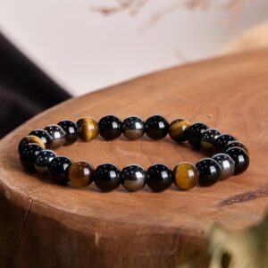 Tiger Eye & Obsidian Bracelet | Your Quiet Daily Anchor for Steady Focus | AetherFate