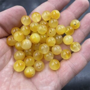 For When You Need Quiet Wisdom | Quartzite Jade Dyed Yellow Beads Peace Concentration Bracelet | AetherFate