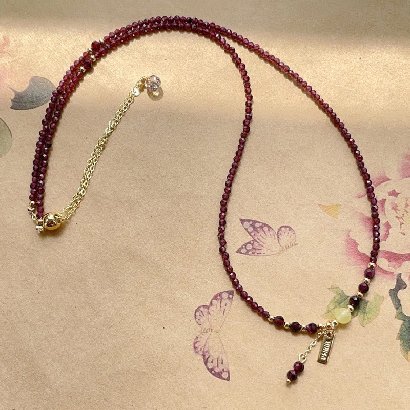 Quiet Resolve, Worn Daily. Garnet Bracelet by AetherFate - Image 6