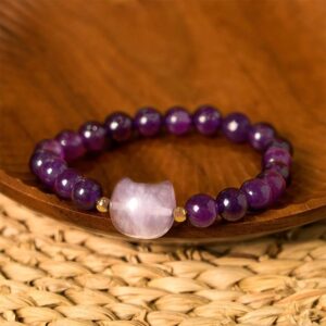 For When You Need Gentle Tenderness — Rose Quartz & Amethyst Bracelet | AetherFate