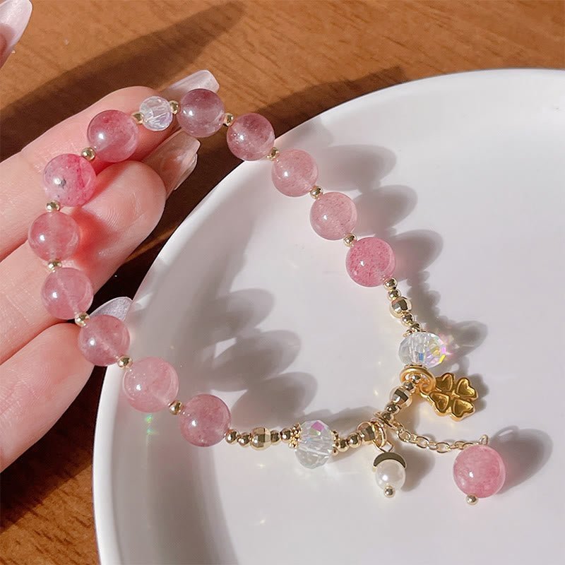 Strawberry Quartz Bracelet | Your Quiet Daily Anchor for Soft Joy | AetherFate - Image 4