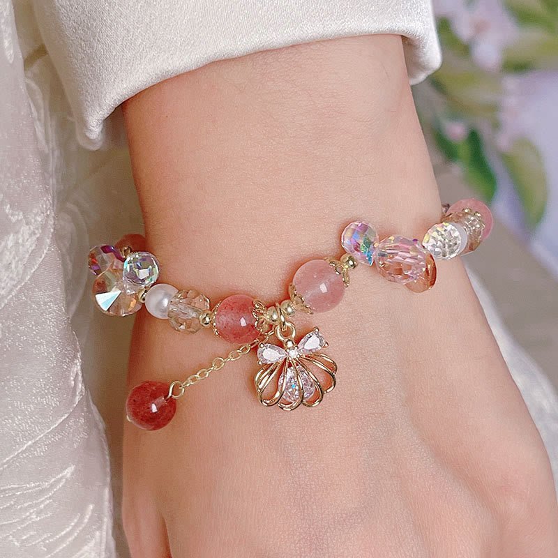 Strawberry Quartz Bracelet | Your Quiet Daily Anchor for Soft Joy | AetherFate - Image 9