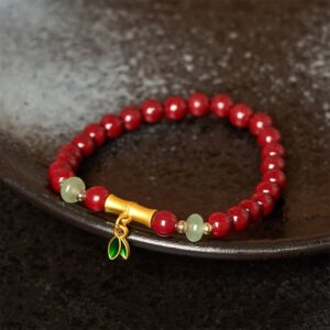 For When You Need Gentle Warmth | Cinnabar Bamboo Concentration Bracelet | AetherFate