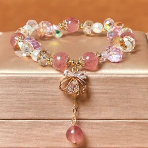 Strawberry Quartz Bracelet | Your Quiet Daily Anchor for Soft Joy | AetherFate