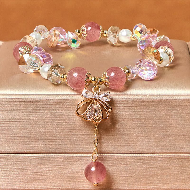 Strawberry Quartz Bracelet | Your Quiet Daily Anchor for Soft Joy | AetherFate
