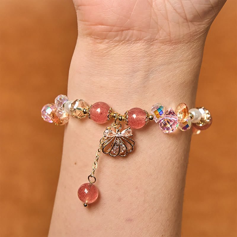 Strawberry Quartz Bracelet | Your Quiet Daily Anchor for Soft Joy | AetherFate - Image 3
