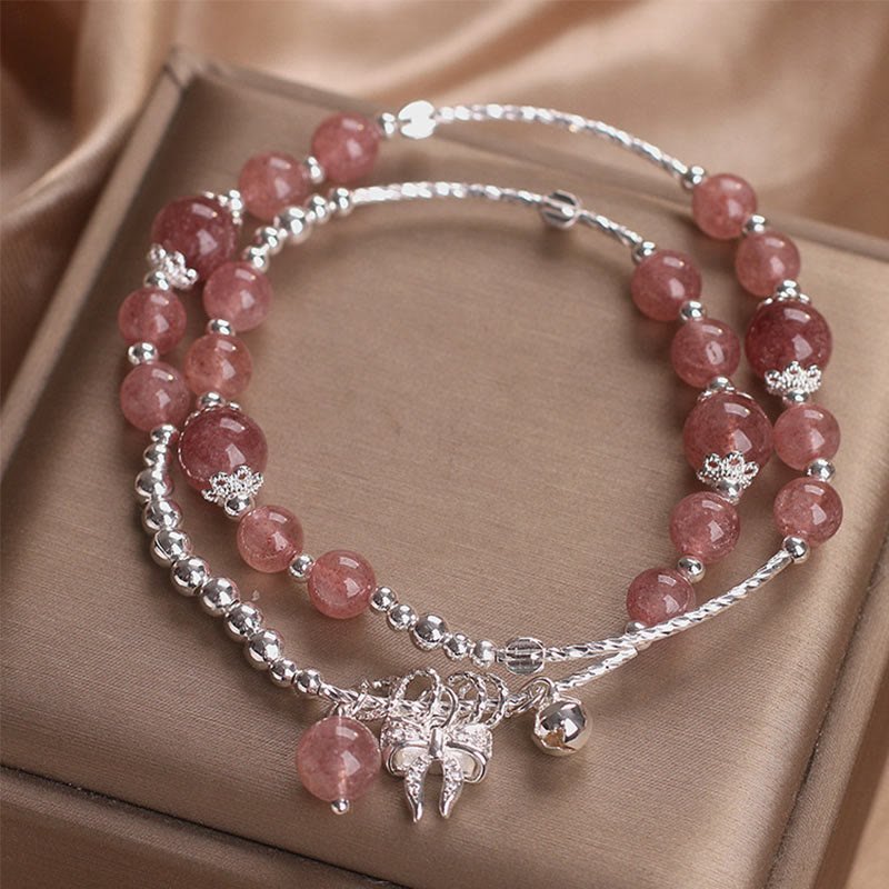 Strawberry Quartz Bracelet | Your Quiet Daily Anchor for Soft Joy | AetherFate - Image 6