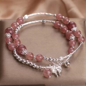 Strawberry Quartz Bracelet | Your Quiet Daily Anchor for Soft Joy | AetherFate