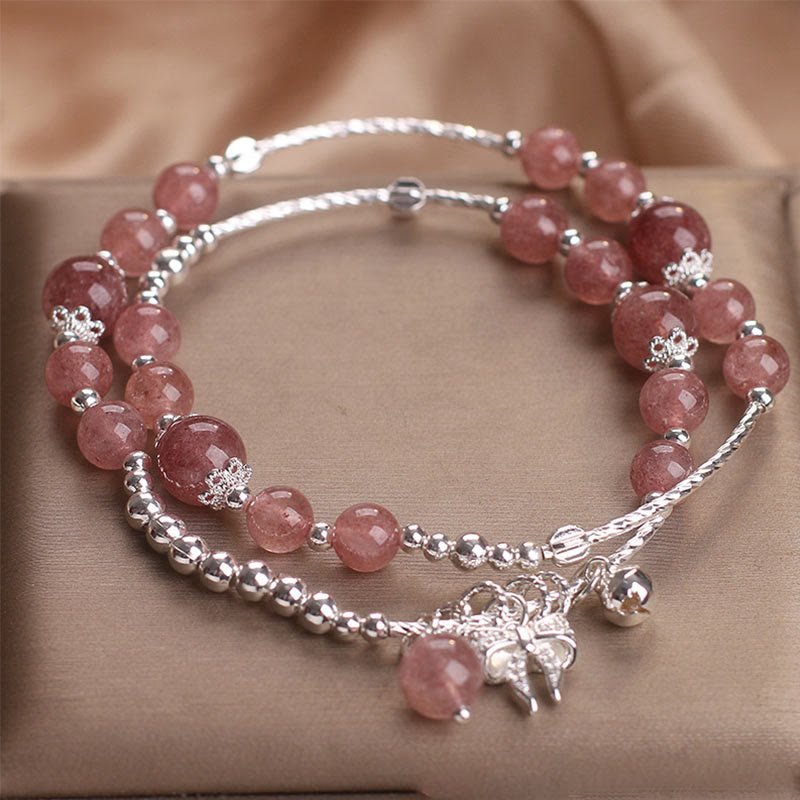 Strawberry Quartz Bracelet | Your Quiet Daily Anchor for Soft Joy | AetherFate