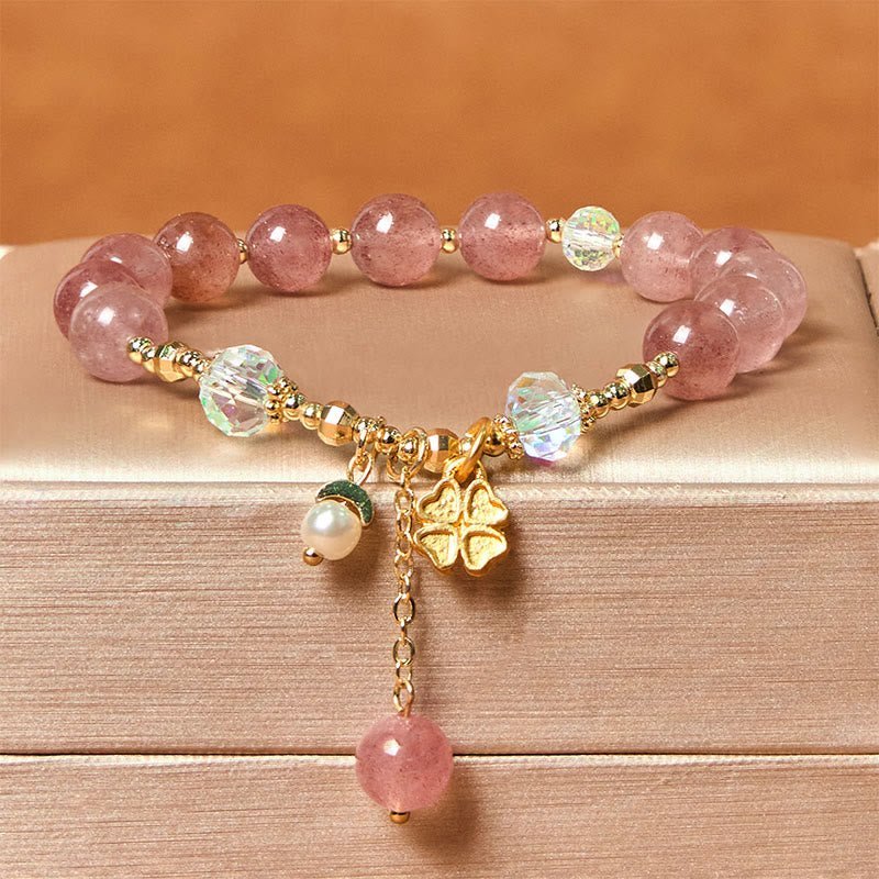 Strawberry Quartz Bracelet | Your Quiet Daily Anchor for Soft Joy | AetherFate - Image 3