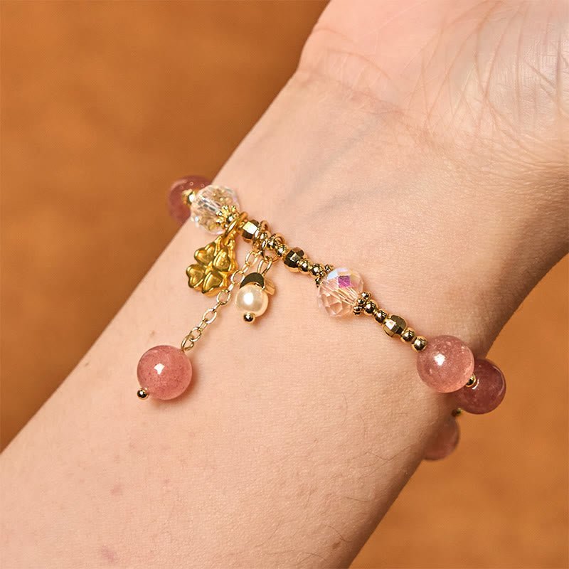 Strawberry Quartz Bracelet | Your Quiet Daily Anchor for Soft Joy | AetherFate - Image 2