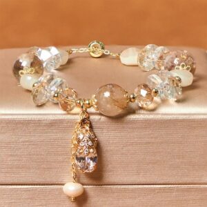 For When You Need Soft Joy — Strawberry Quartz & Citrine Bracelet | AetherFate