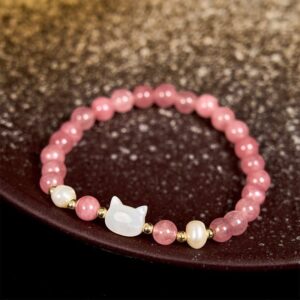 Strawberry Quartz Bracelet | Your Quiet Daily Anchor for Soft Joy | AetherFate
