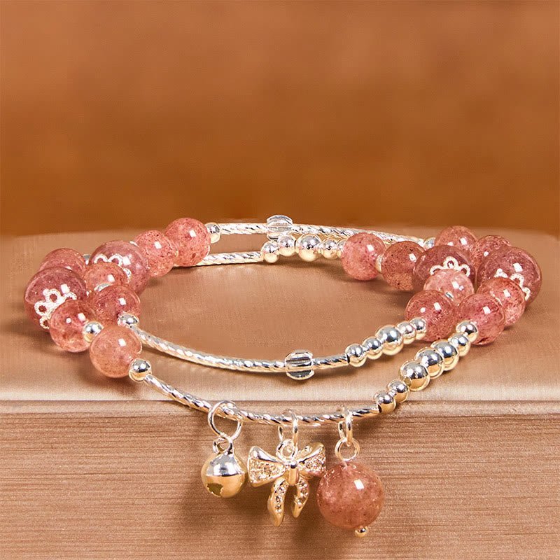 Strawberry Quartz Bracelet | Your Quiet Daily Anchor for Soft Joy | AetherFate - Image 4