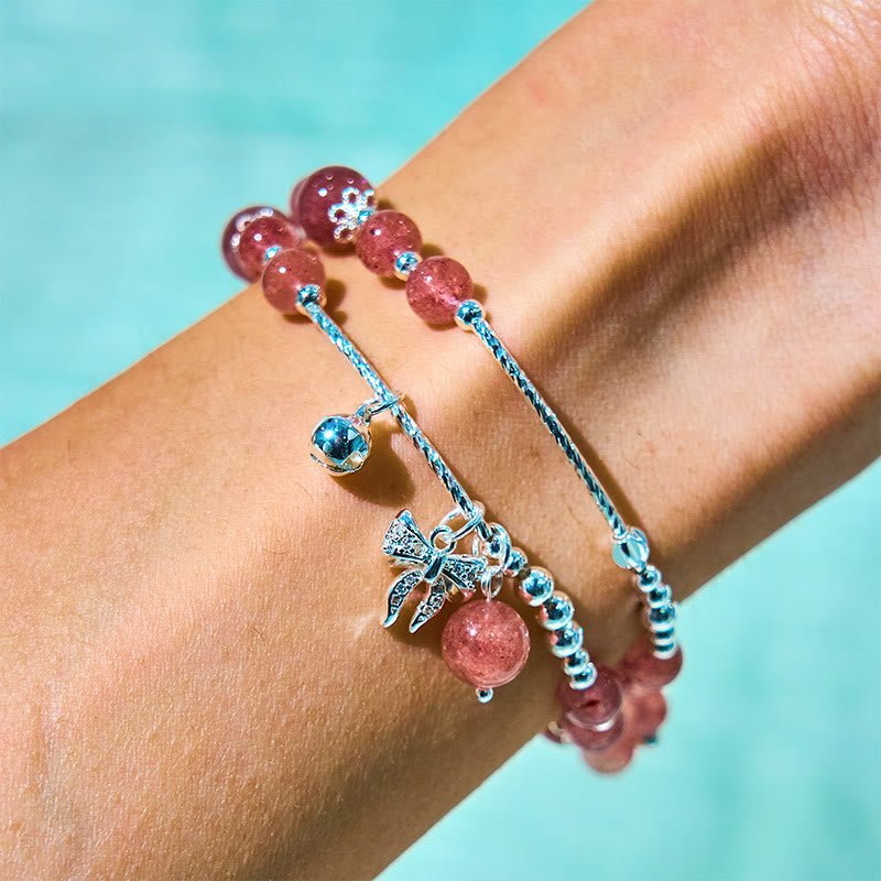 Strawberry Quartz Bracelet | Your Quiet Daily Anchor for Soft Joy | AetherFate - Image 2