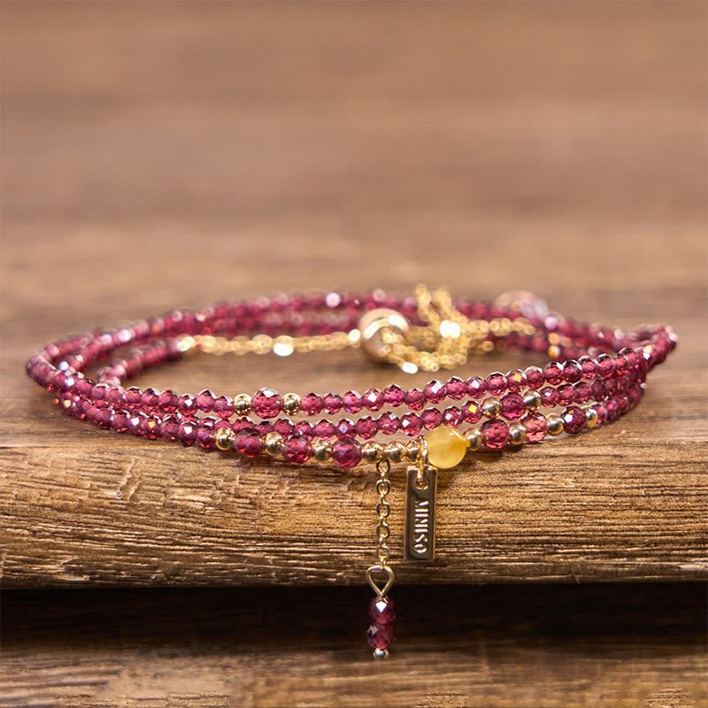 Quiet Resolve, Worn Daily. Garnet Bracelet by AetherFate - Image 5