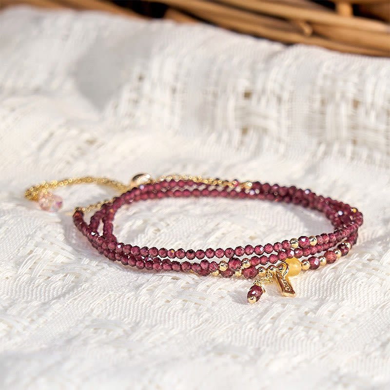Quiet Resolve, Worn Daily. Garnet Bracelet by AetherFate - Image 4