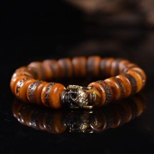 For When You Need Quiet Presence | Vintage Tibetan Bone Beads Skull Balance Bracelet | AetherFate
